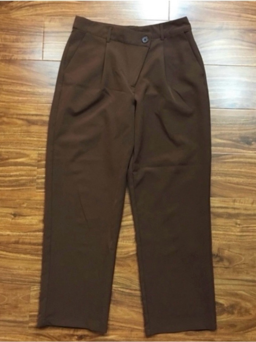NWT New Forever 21 Womens Terracota High Waist Relaxed Crop Trouser Size Large